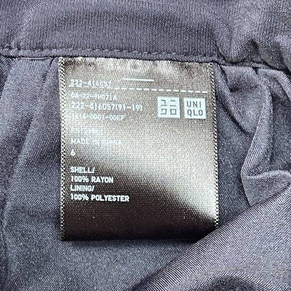 Uniqlo Ines De La Fressange Women's Size 6 Black Button-Front Pleated Midi Skirt - Picture 4 of 8